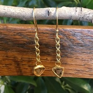 Watermelon Turmaline Slices Wrapped in 22K Gold